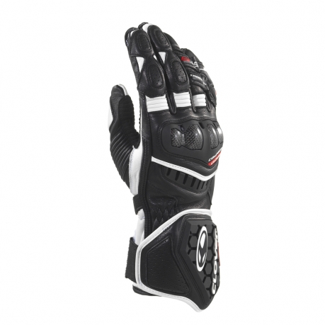 CLOVER RS-9 GUANTI RACING PELLE CANGURO NERO-BIANCO
