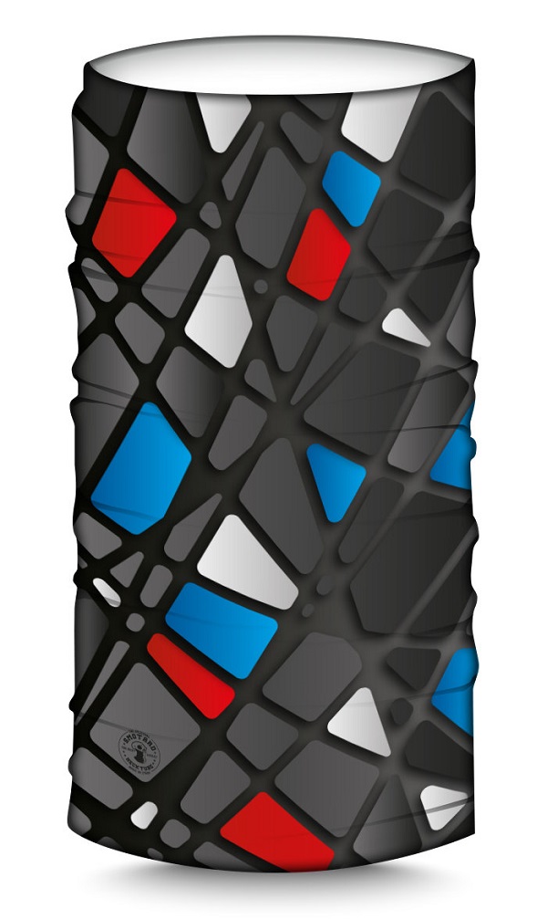 SCALDACOLLO SMOTARD NECK TUBE CONCRETE NERO-BLU-ROSSO