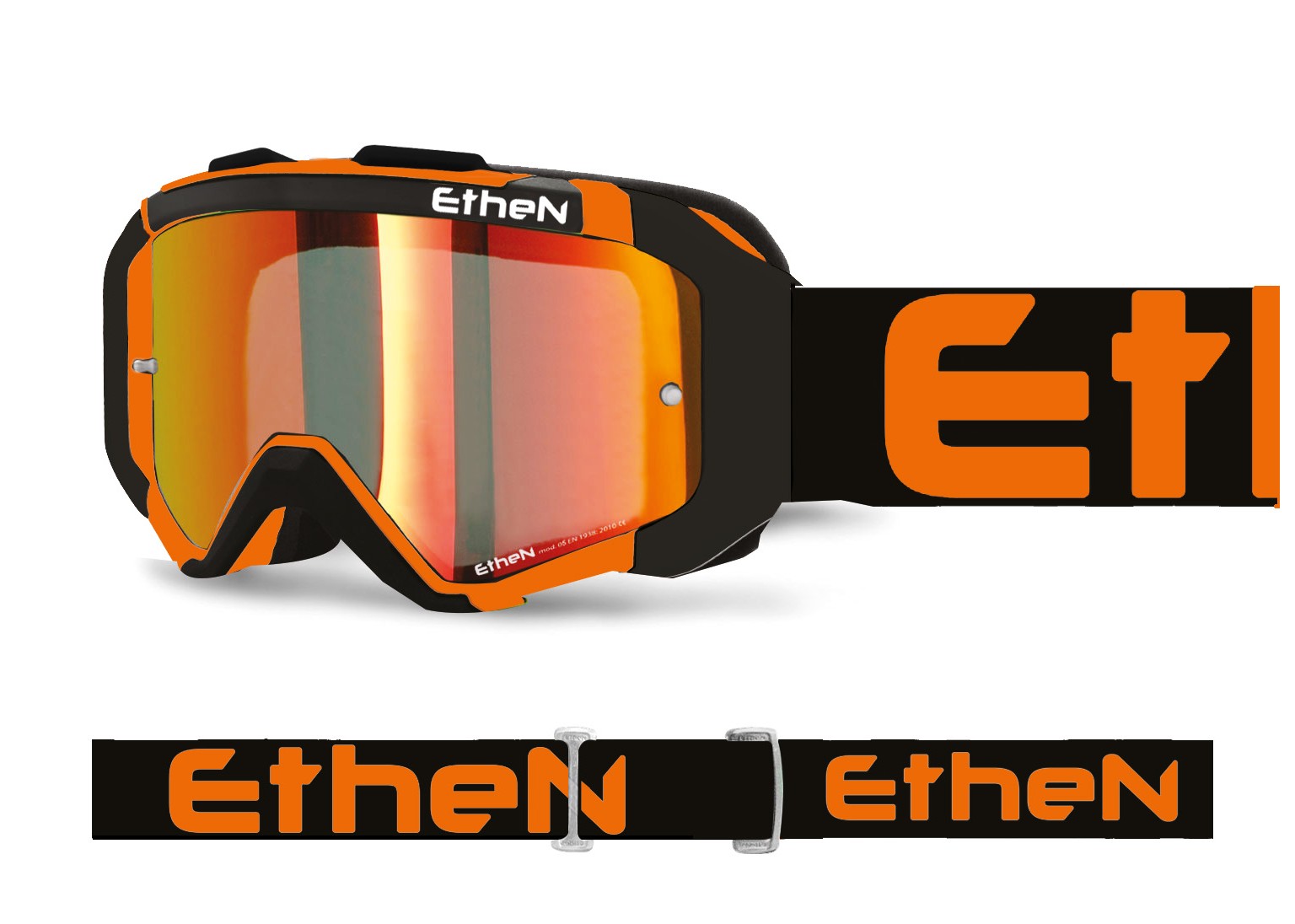 ETHEN MASCHERA 05R MX05136 LENTE SPECCHIATA ROSSA