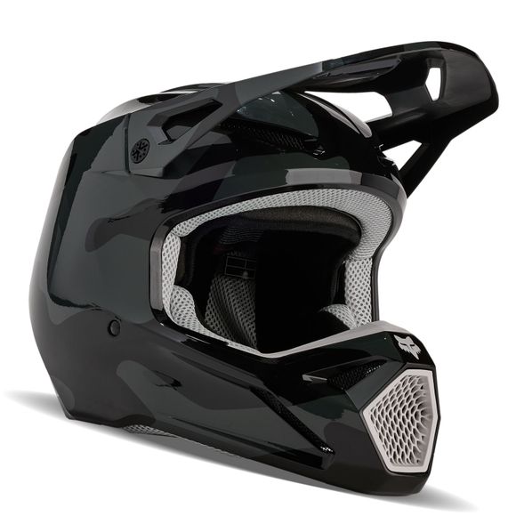 FOX CASCO V1 BNKR BLACK CAMO GLOSS
