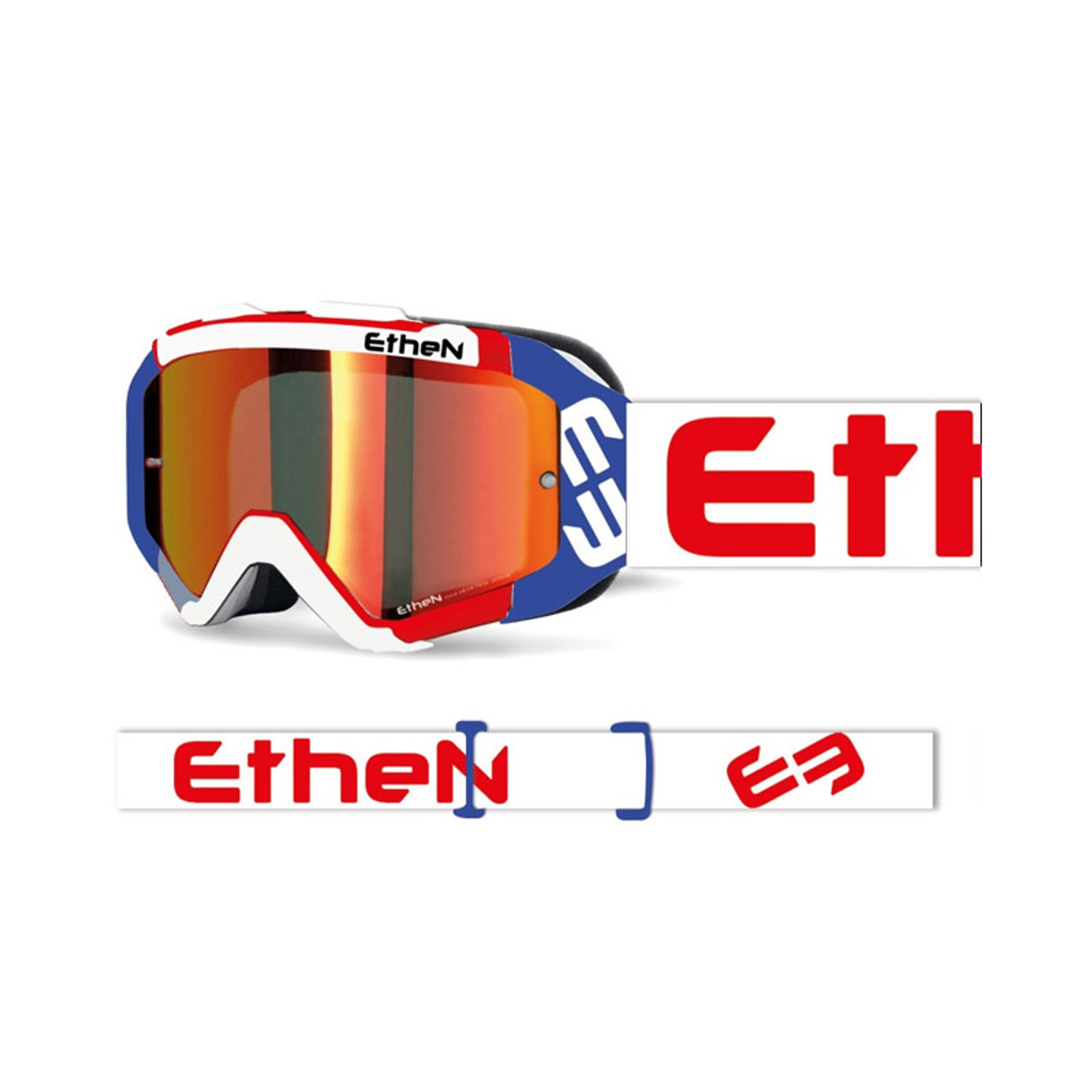 ETHEN MASCHERA 05R MX05179 LENTE SPECCHIATA ROSSA