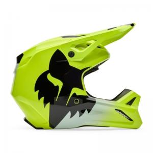 FOX CASCO CROSS YOTH V1 SHIELD YELLOW FLUO