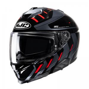 HJC CASCO INTEGRALE i71 SIMO NERO ROSSO GLOSS