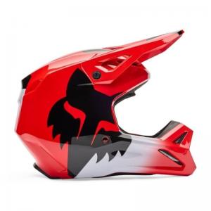 FOX CASCO CROSS YOTH V1 SHIELD RED
