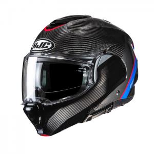 HJC CASCO MODULARE F100 CARBON STAN RIGA BLU