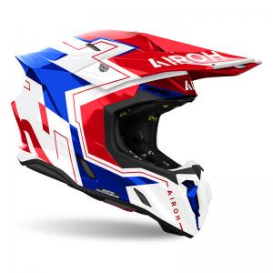 AIROH CASCO TWIST 3 DIZZY BLUE/RED GLOSS