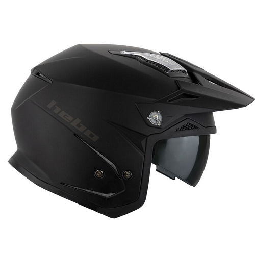 HEBO CASCO TRIAL ZONE 5 MONOCOLORE MATT BLACK