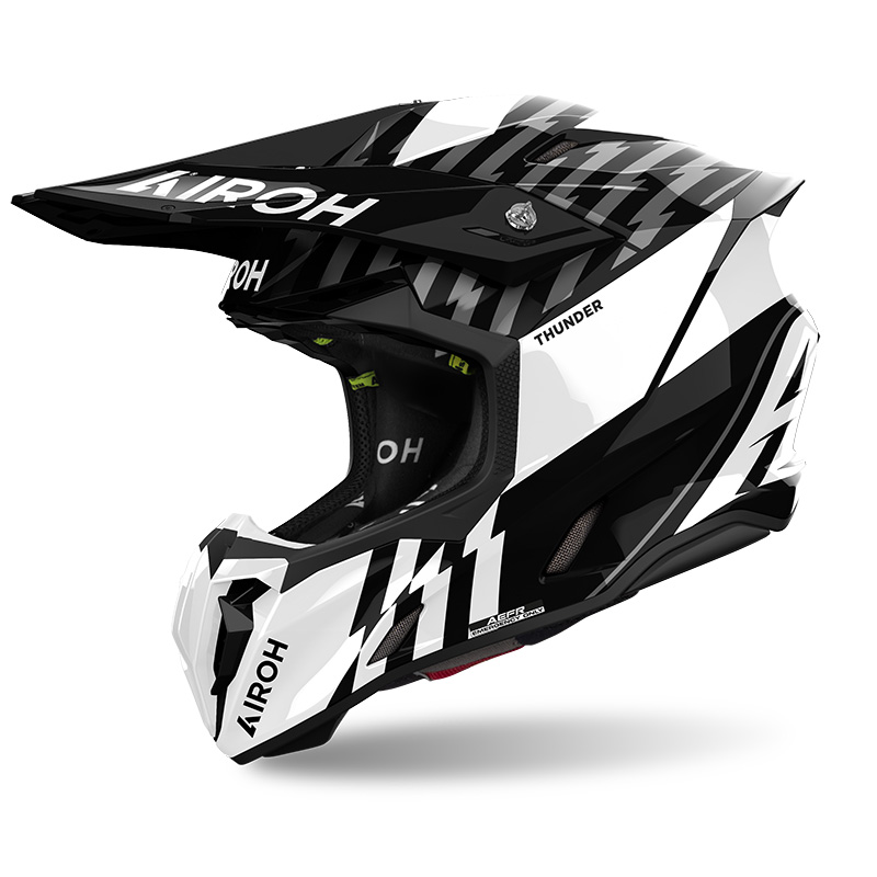 -20% AIROH CASCO TWIST 3 THUNDER BLACK WHITE GLOSS