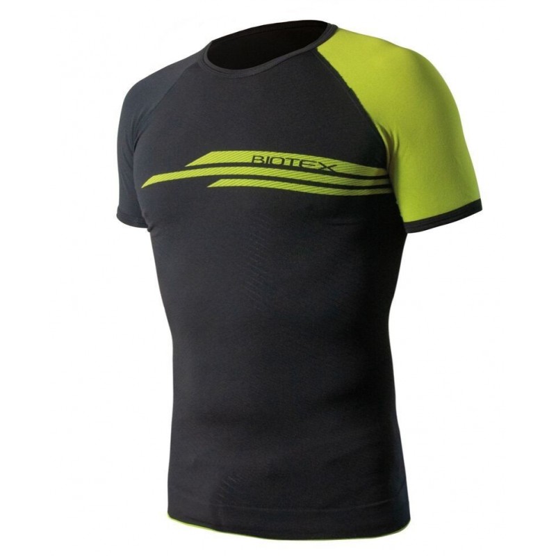 BIOTEX T-SHIRT IMPACT NERO/VERDE LIME